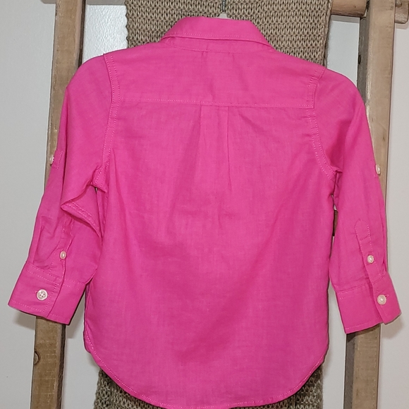 Gap Toddler Girl Long-Sleeved Button Down Shirt - Picture 2 of 4